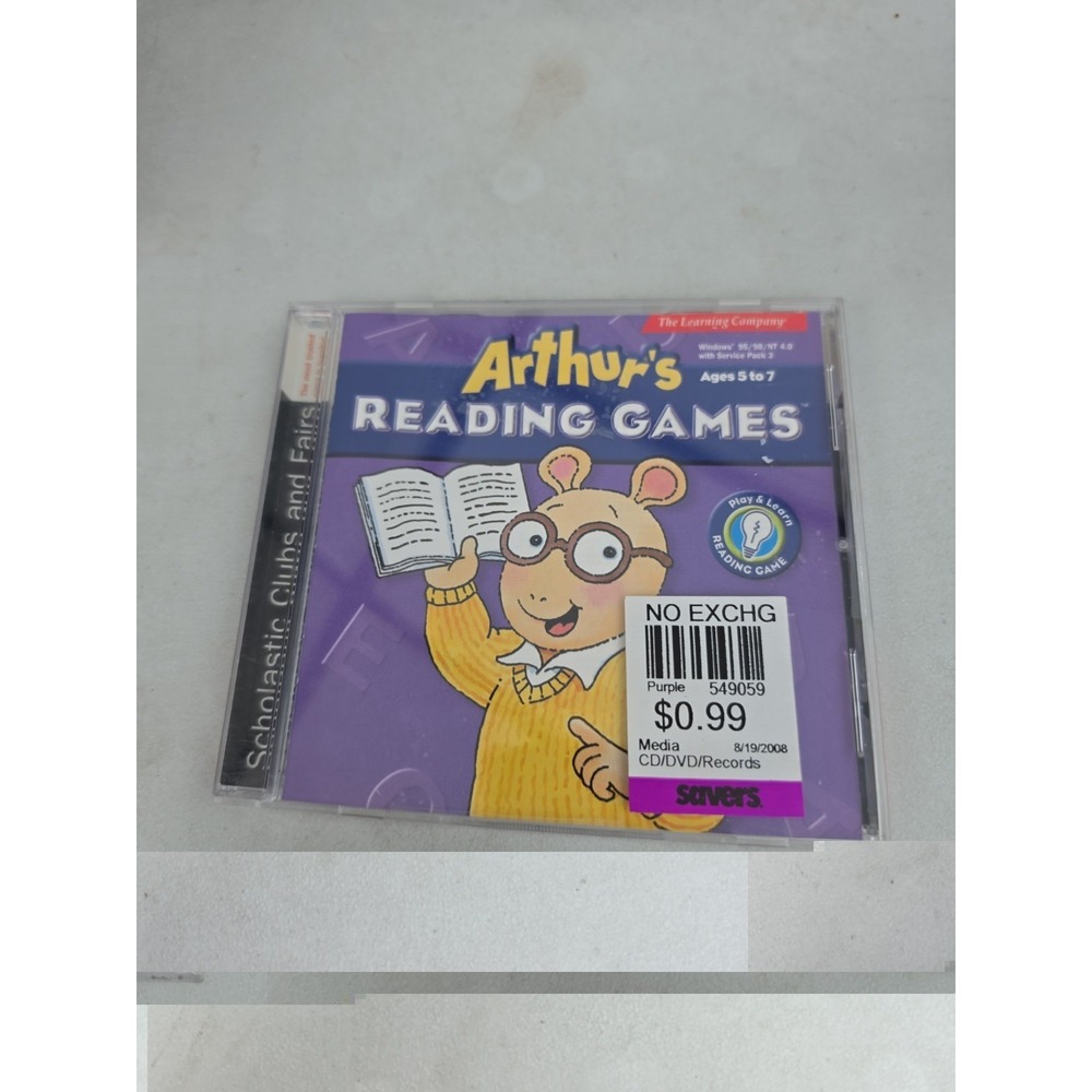 Arthur's Reading Games Creative Wonders 1999 PC CD-ROM Windows America Online